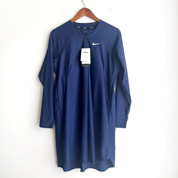 Nike Swim Navy Blue Long Sleeve Swim Tunic Dress L - Picture 5 of 7